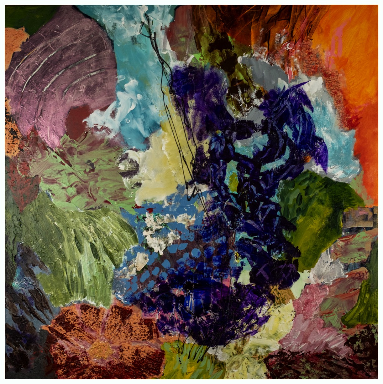 Frøperspektiv 100 x 100 cm  6500 kr